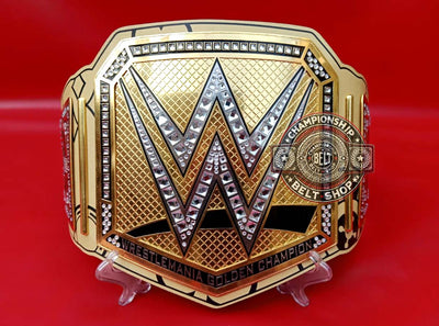 wwe-wrestlemania-41-las-vegas-golden-championship-title-belt