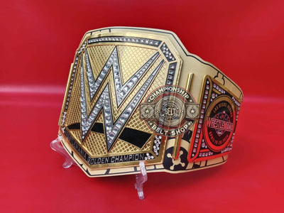 wwe-wrestlemania-41-las-vegas-golden-championship-title-belt