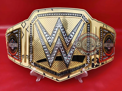 wwe-wrestlemania-41-las-vegas-golden-championship-title-belt