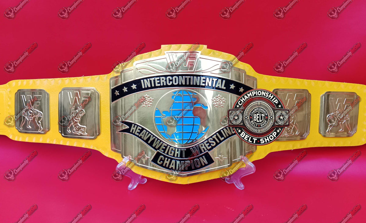 WWF Yellow Strap Intercontinental Championship Title Belt