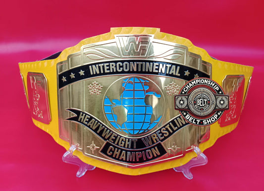 WWF Yellow Strap Intercontinental Championship Title Belt