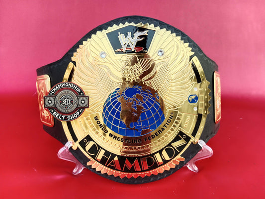 WWF Block Logo Big Eagle Championship Title Belt