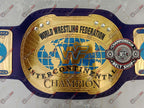 Blue Block Logo World Heavyweight Wrestling Championship Title Belt