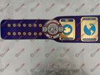 Blue Block Logo World Heavyweight Wrestling Championship Title Belt