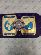 Blue Block Logo World Heavyweight Wrestling Championship Title Belt