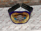 Blue Block Logo World Heavyweight Wrestling Championship Title Belt