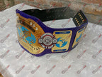 Blue Block Logo World Heavyweight Wrestling Championship Title Belt
