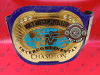 Blue Block Logo World Heavyweight Wrestling Championship Title Belt