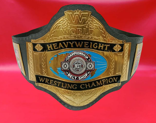 WWF Oval Block Logo Heavyweight Wrestling Championship Title Belt