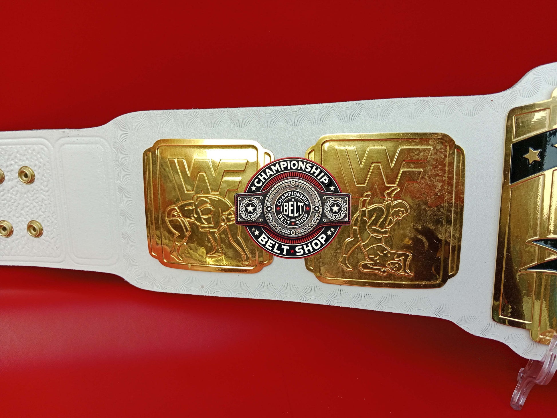 WWF White Strap Intercontinental Championship Title Belt