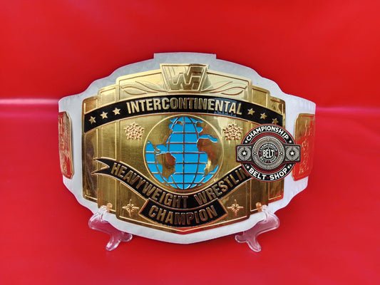 WWF White Strap Intercontinental Championship Title Belt