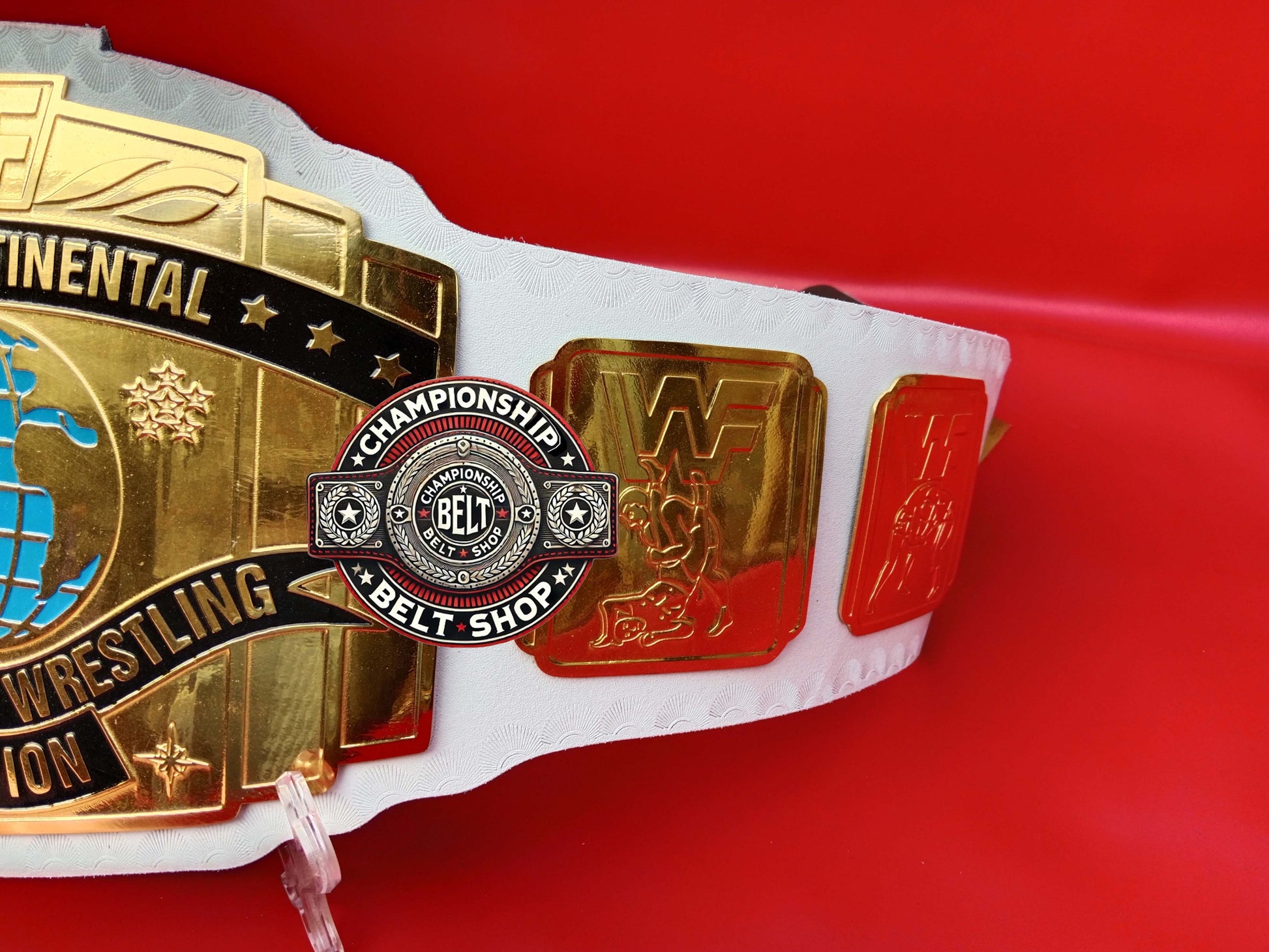 WWF White Strap Intercontinental Championship Title Belt