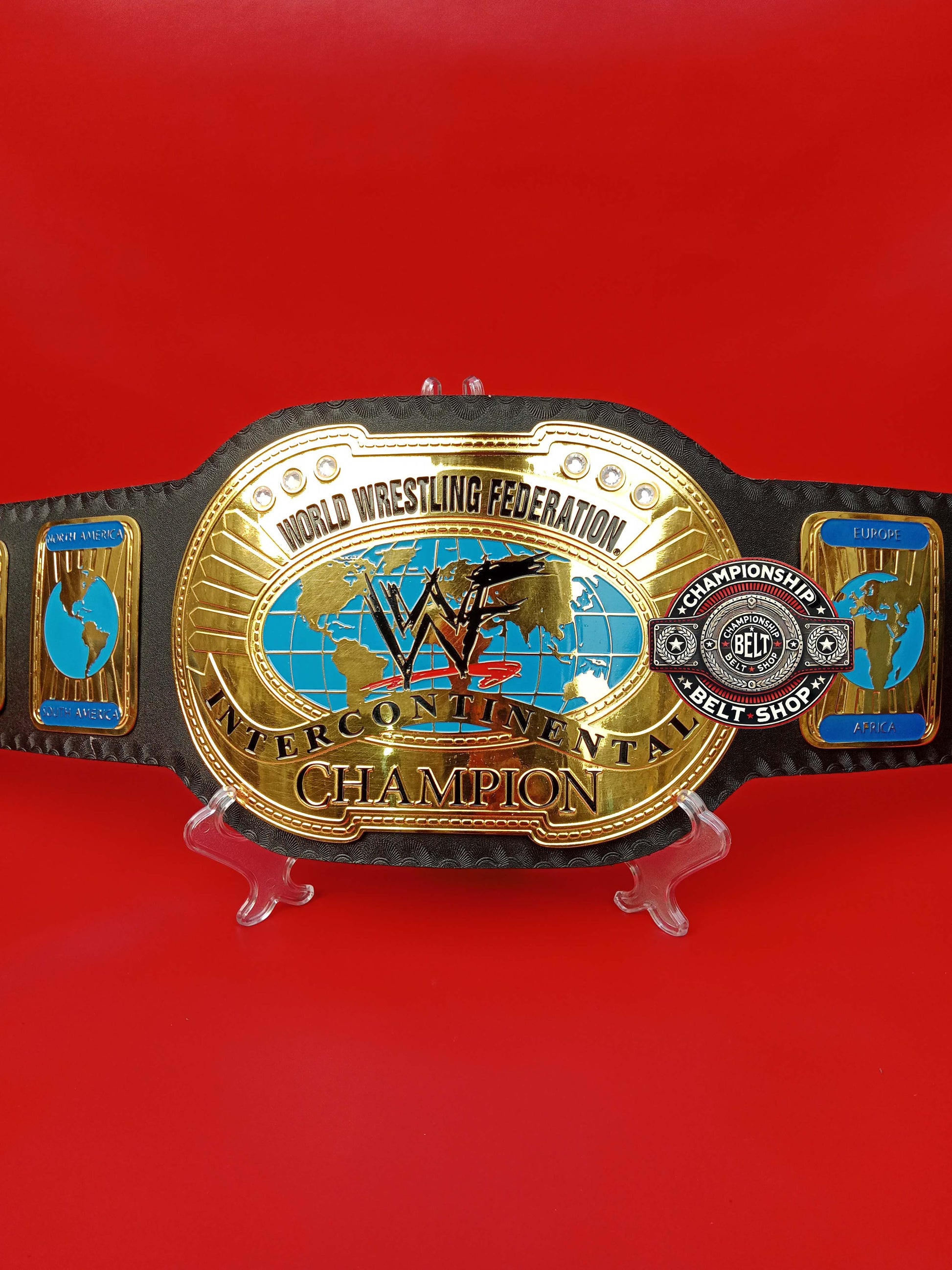 WWF Oval IC Intercontinental Championship Title Belt