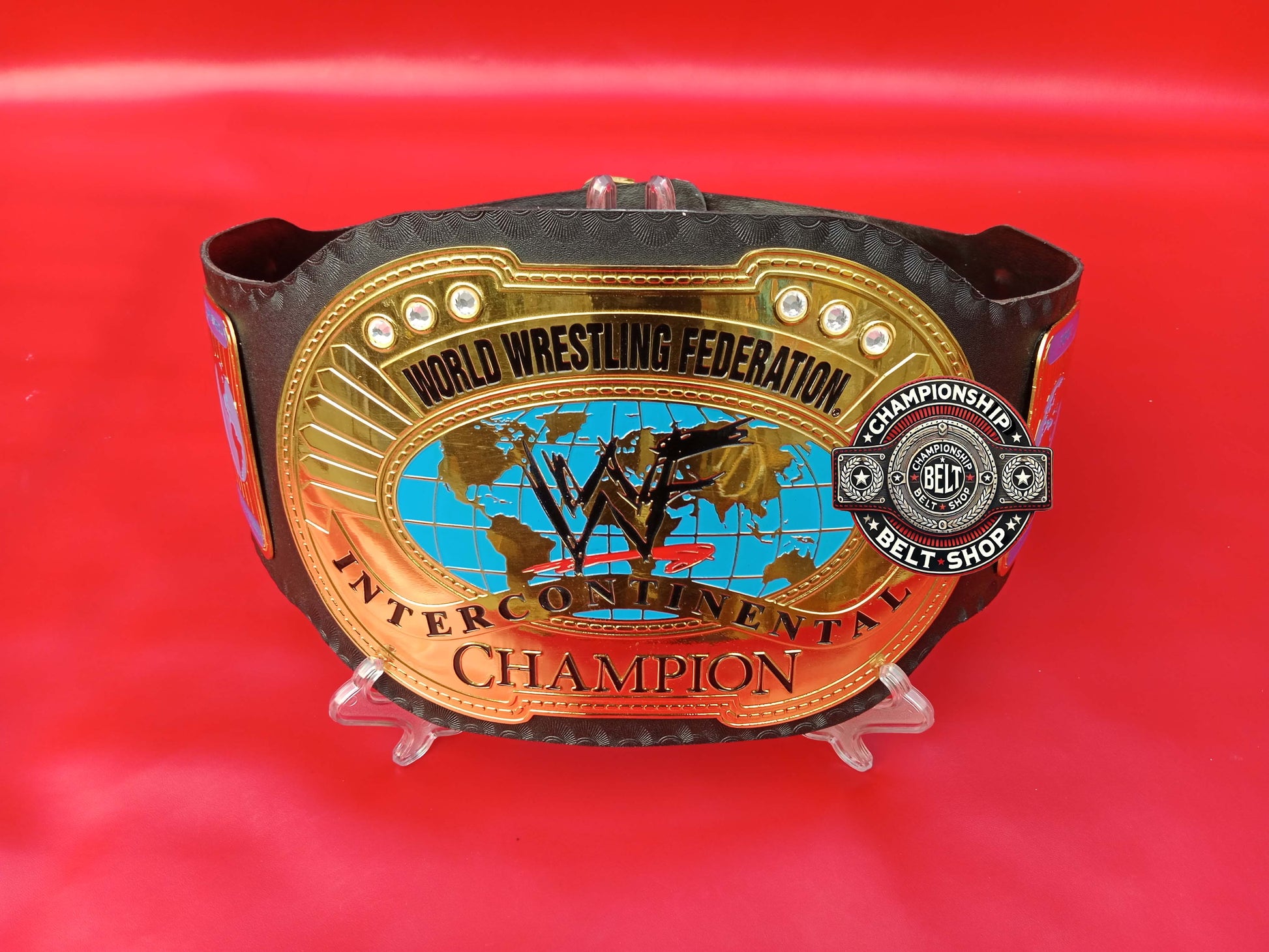 WWF Oval IC Intercontinental Championship Title Belt