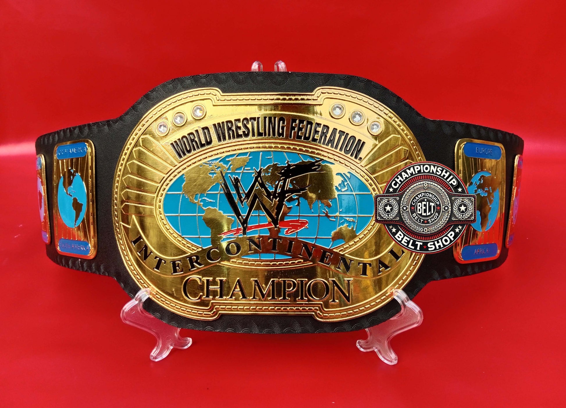 WWF Oval IC Intercontinental Championship Title Belt